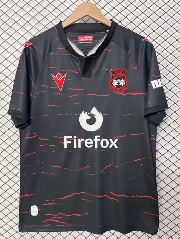 AAA Quality Wrexham 26/27 Away Black Soccer Jersey